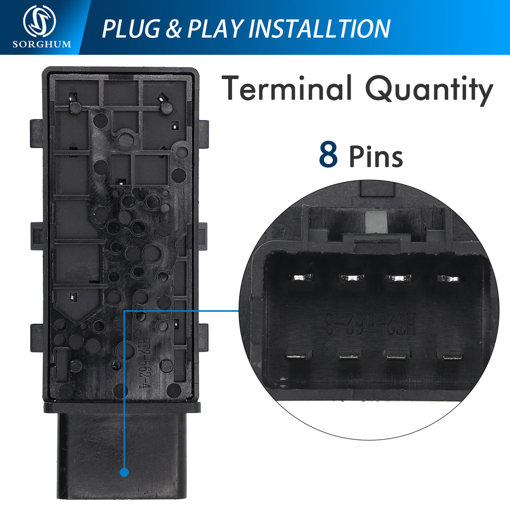 Sorghum 12451495 Power Seat Switch Fit for 2004-2020 Chevy Impala GMC Sierra Cadillac Buick