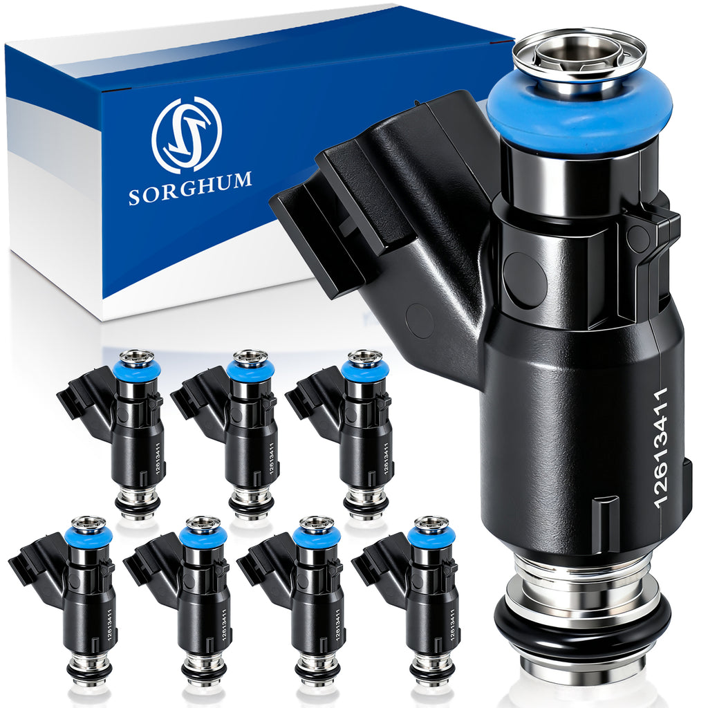 Sorghum 12613411 Fuel Injectors Set of 8 Fit for Chevrolet Silverado 1500 2010 2011 2012 2013 Tahoe Colorado Avalanche Express Suburban 1500 GMC Sierra 1500 Yukon Canyon Savana