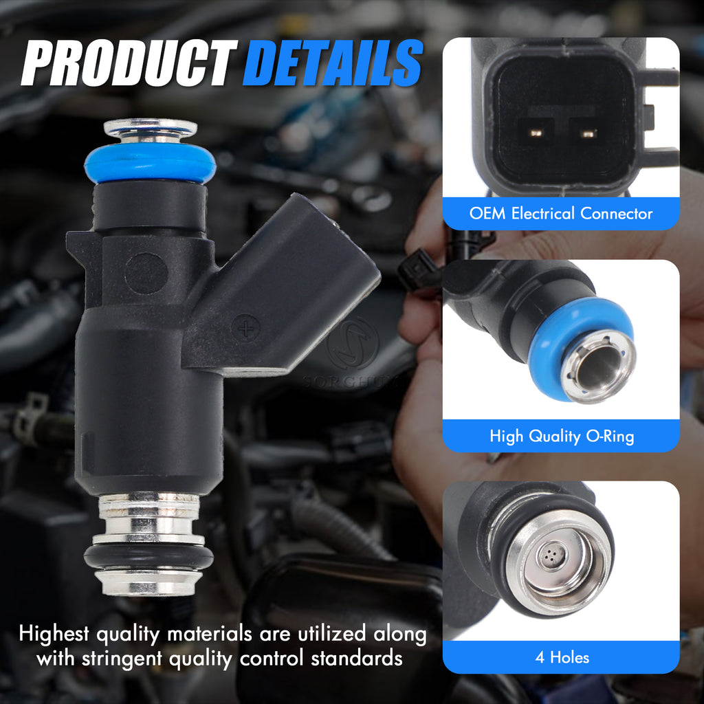 Sorghum 12613411 Fuel Injectors Set of 8 Fit for Chevrolet Silverado 1500 2010 2011 2012 2013 Tahoe Colorado Avalanche Express Suburban 1500 GMC Sierra 1500 Yukon Canyon Savana