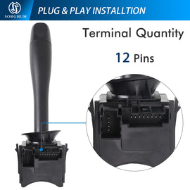 Sorghum 15840243 Turn Signal Switch Fit for 2004-2012 Chevy Malibu 2007-2010 Pontiac G6 2007-2009 Saturn Aura