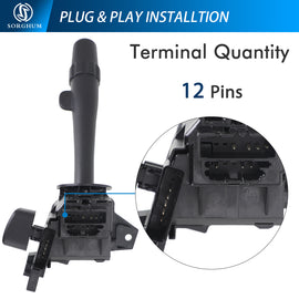 Sorghum 15849313 Turn Signal Switch Fit for 2007-2013 Cadillac Escalade EXT, 2007-2013 Chevrolet Avalanche & Silverado 1500