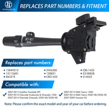 将图片加载到图库查看器，Sorghum 15849313 Turn Signal Switch Fit for 2007-2013 Cadillac Escalade EXT, 2007-2013 Chevrolet Avalanche &amp; Silverado 1500
