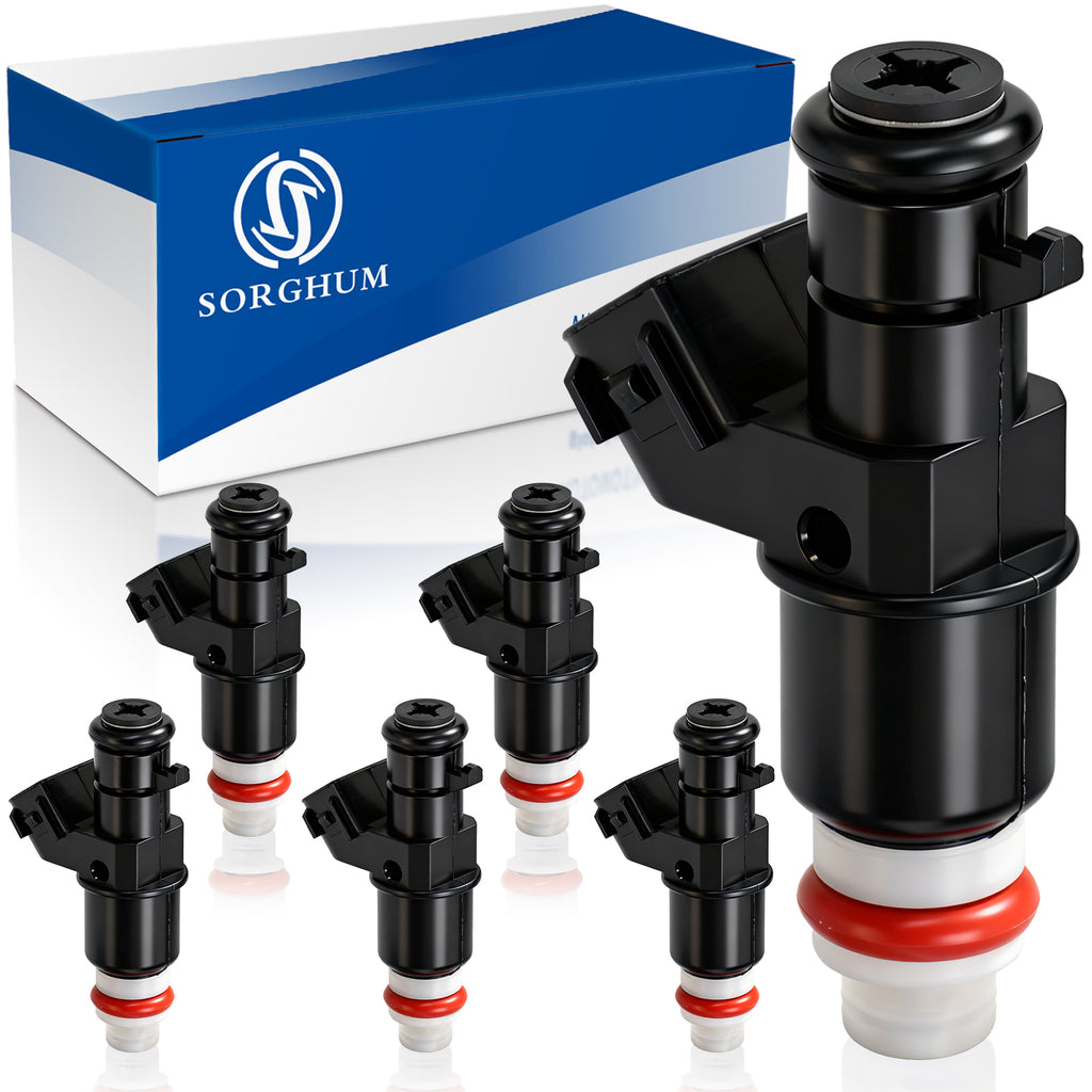 Sorghum 16450-RCA-A01 Fuel Injectors Set of 6 Fit for Honda Accord 2003-2007 Odyssey 2005-2017 Pilot 2005-2011 Ridgeline 2006-2014 Acura MDX TL ILX 2006-2014