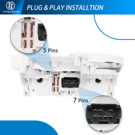 Sorghum 1C0820045E Air Conditioning Panel Control Switch Fit for Volkswagen Beetle 1998-2010