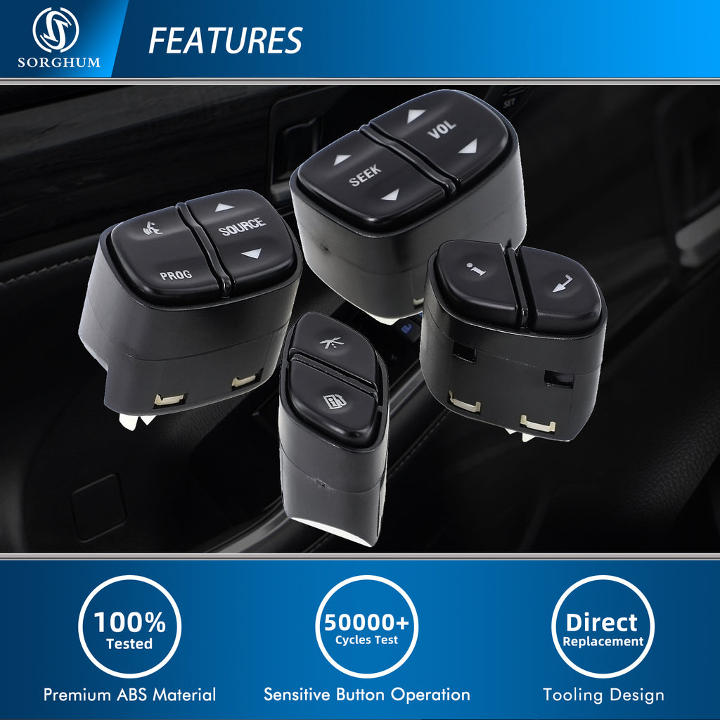 Sorghum 21997739 Audio Steering Wheel Control Switch Fit for 2004-2007 Buick Rainier 2003-2007 Cadillac Escalade