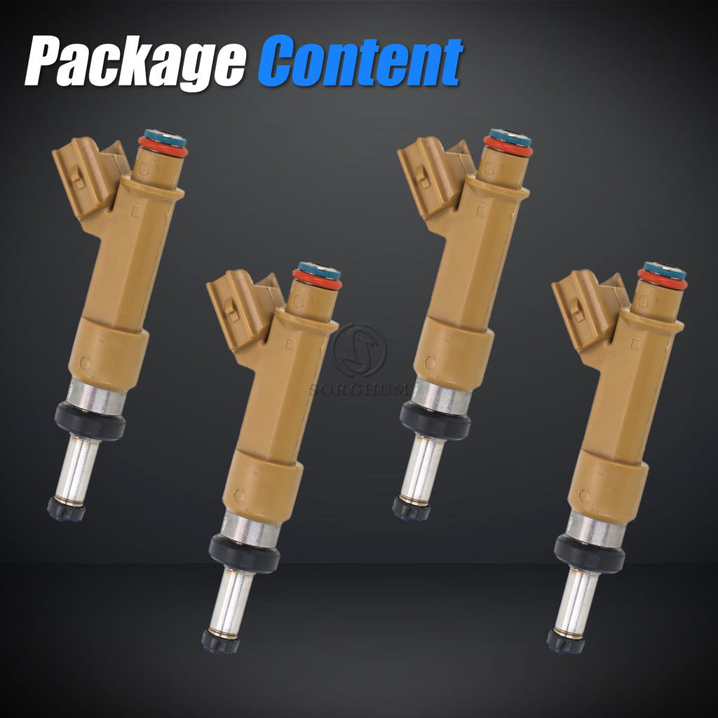 Sorghum 23209-39145 Fuel Injectors Set of 4 Fit for Toyota 2009-2018 Corolla 1.8L Toyota 2009-2013 Matrix 1.8L