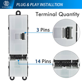 Sorghum 25401-ZJ60A Master Power Window Switch Fit for 2008 2009 2010 2011 2012 Nissan Sentra