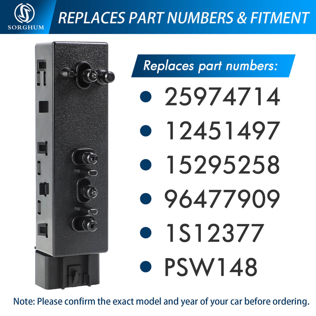 Sorghum 25974714 Seat Control Switch For Chevrolet Camaro Equinox Malibu Cruze For Cadillac SRX For GMC Terrain For Buick LaCrosse Regal
