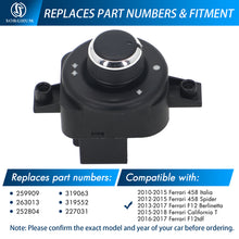 Load image into Gallery viewer, Sorghum 259909 Window Mirror Control Switch Fit for Ferrari California T 458 F12