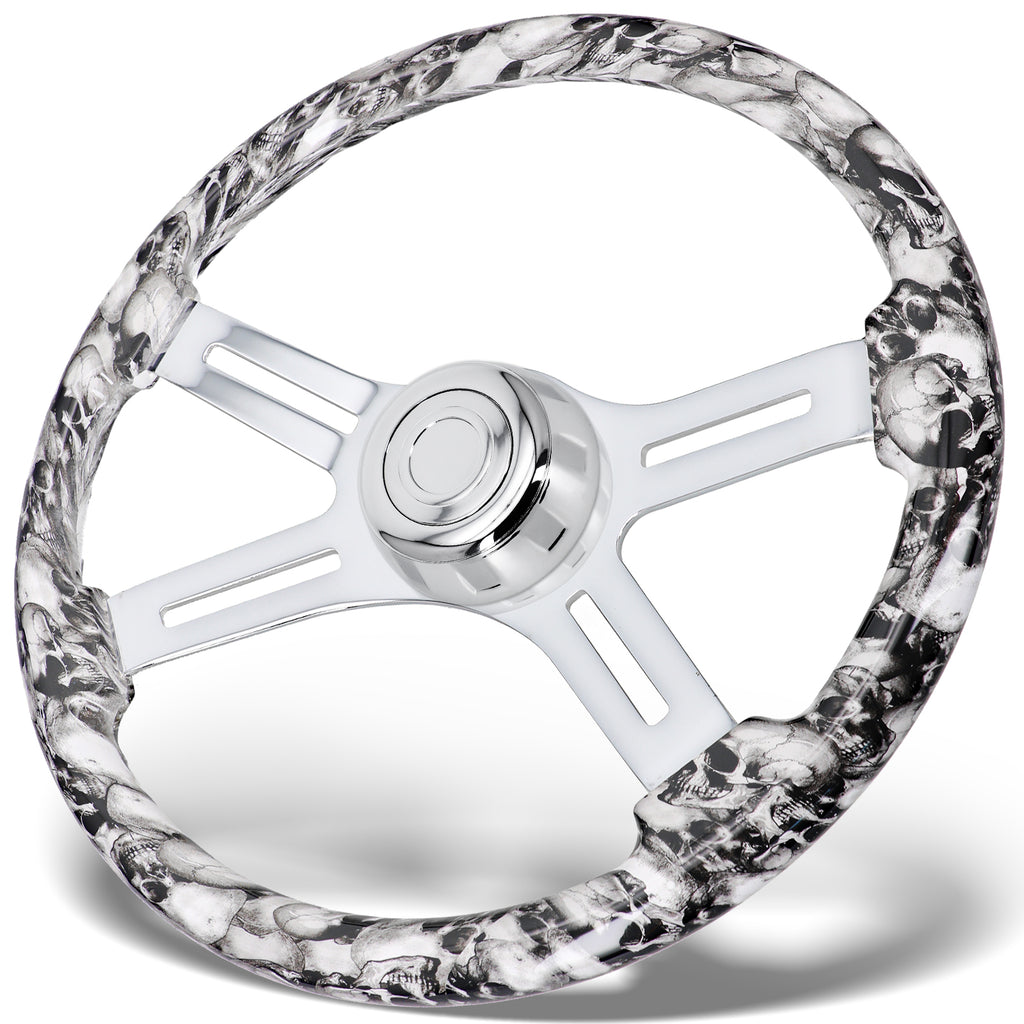 Sorghum 18" Solid Wood Steering Wheel Fit for Trucks