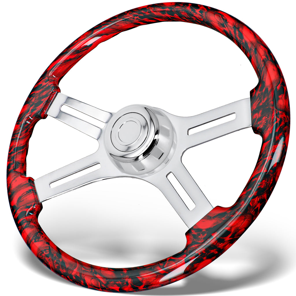 Sorghum 18" Solid Wood Steering Wheel Fit for Trucks