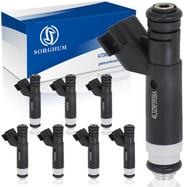 Sorghum 4L3Z-9F593-BA Fuel Injectors Set of 8 Fit for Ford F-150 2004-2008 Explorer E-150 E-150 Club Wagon E-250 F-150