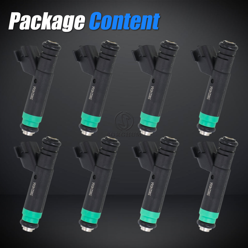 Sorghum 53032145AA Fuel Injectors Set of 8 Fit for Dodge Dakota Durango 2001-2003 Ram 1500 2002 2003 Jeep Grand Cherokee 2001-2003 V8 4.7L