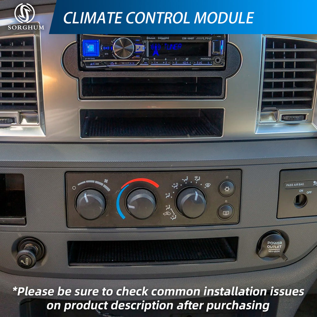 Sorghum 55057079AB Air Conditioning Panel Control Switch Fit for 2006-2008 Dodge Ram 1500 2500 3500 2005-2011 Dakota