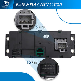 Sorghum 5DS351320261 Air Conditioning Panel Control Switch Fit for Mack CHU612 CHU613 CHU614 CXU612 CXU613 CXU614