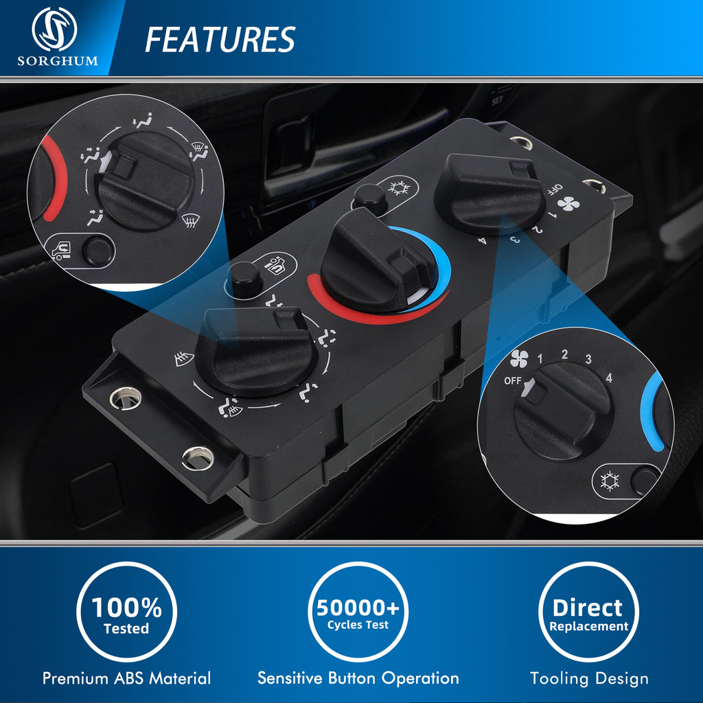 Sorghum 5DS351320261 Air Conditioning Panel Control Switch Fit for Mack CHU612 CHU613 CHU614 CXU612 CXU613 CXU614