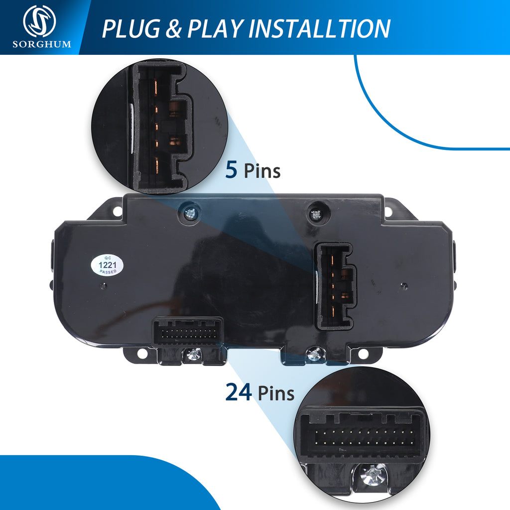 Sorghum 68236775AB Air Conditioning Panel Control Switch Fit for 2013 Ram 1500 2013-2018 Ram 2500/3500