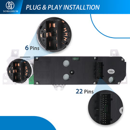 Sorghum 79600S84A000M1 Air Conditioning Panel Control Switch Fit for 1998-2000 Honda Accord 1998-2004 Honda Odyssey