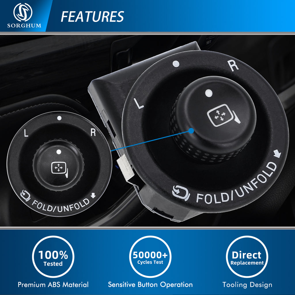 Sorghum 7L1Z17B676AA Window Mirror Control Switch Fit for 2007-2014 Ford F-150 2008-2016 F-250 F-350 07-17 Expedition 07-10 Lincoln Mark LT