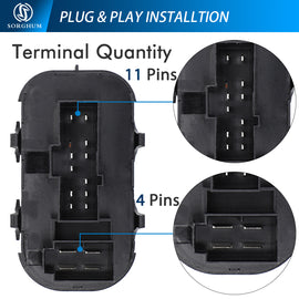 Sorghum 7S4Z14529A Master Power Window Switch Fit for 2000 2001 2002 2003 2004 2005 2006 2007 Ford Focus