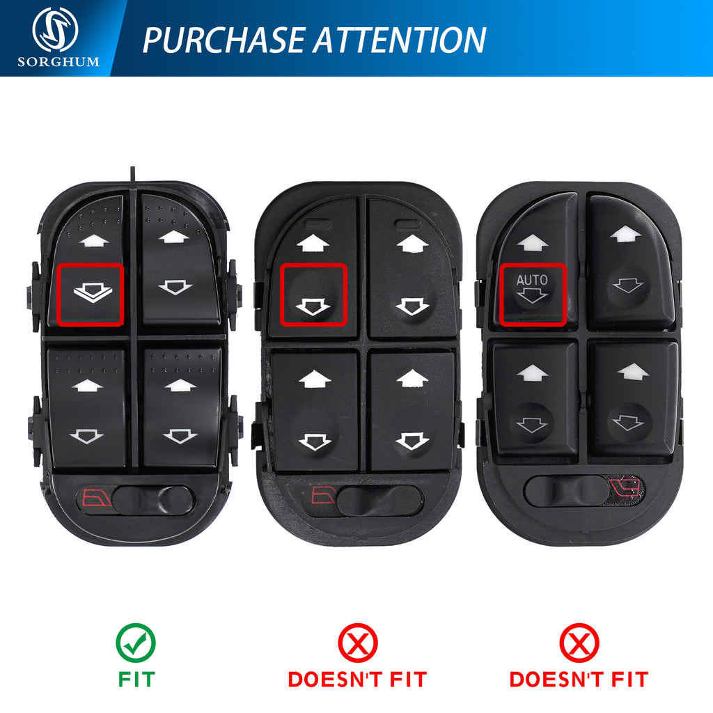 Sorghum 7S4Z14529A Master Power Window Switch Fit for 2000 2001 2002 2003 2004 2005 2006 2007 Ford Focus