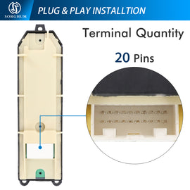 Sorghum 84040-33100 Master Power Window Switch Fit for 2009-2011 Toyota Camry 2008-2011/2013 Land Cruiser 2010-2015 Prius/Plug-in 2009-2015 Venza