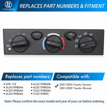 Load image into Gallery viewer, Sorghum 8865035121 Air Conditioning Panel Control Switch Fit for Toyota Tacoma 4Runner 2001-2004