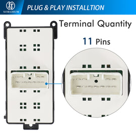 Sorghum 93570-1M710 Master Power Window Switch Fit for KIA CERATO/FORTE/CERATO KOUP/SHUMA KOUP 2010-2013