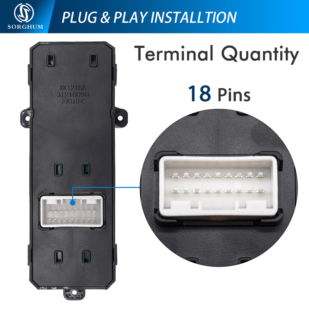 Sorghum 93571-D3000 Master Power Window Switch Fit for Hyundai Tucson 2016-2021