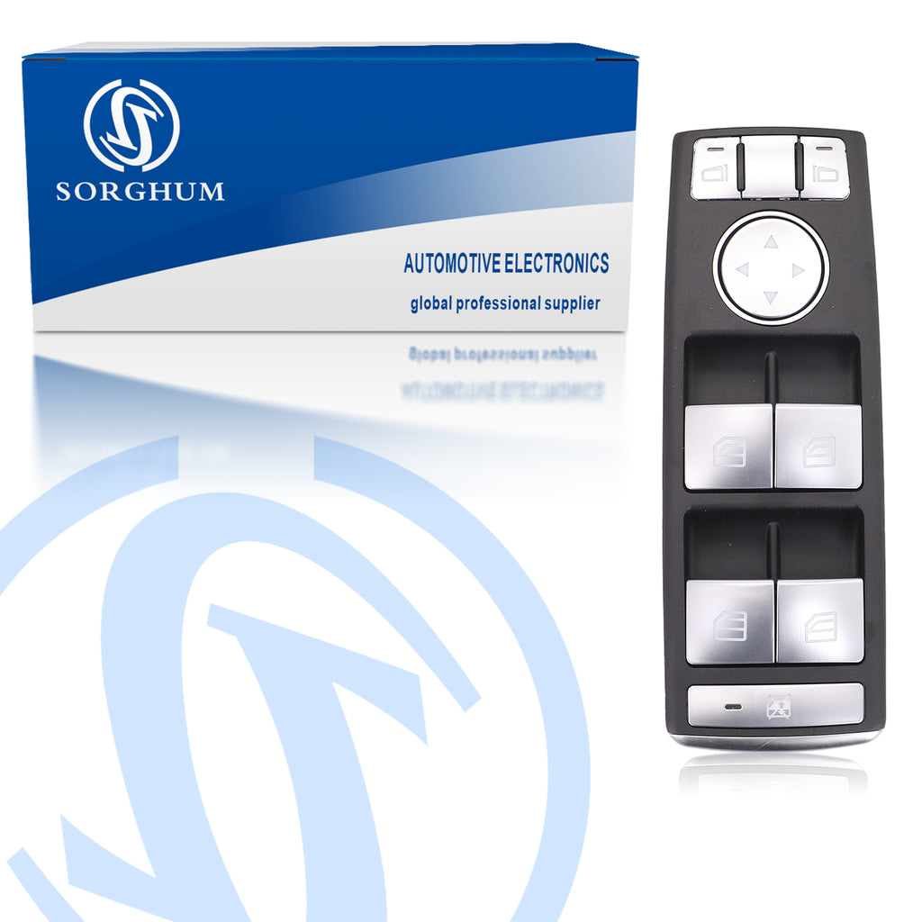 Sorghum A2049055302 Master Power Window Switch Silver Trim for Mercedes Benz C230 C250 C280 C300 350