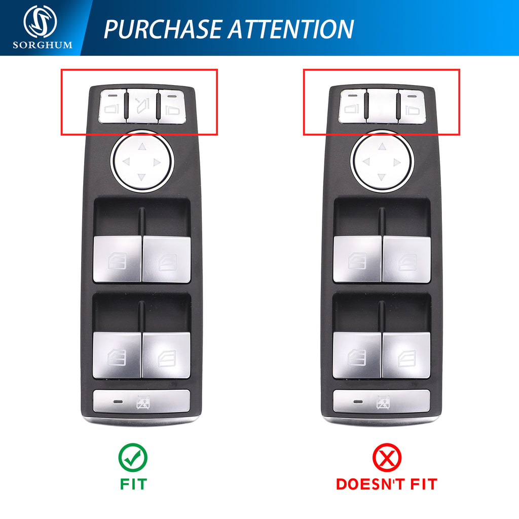 Sorghum A2049055402 Master Power Window Switch Silver For Mercedes Benz W204 C250 C300