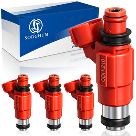Sorghum CDH210 Fuel Injectors Set of 4 Fit for Yamaha Outboard 115HP 2000-2015 Mitsubishi Galant Eclipse Mirage Chevrolet Tracker Chrysler Sebring Dodge Stratus