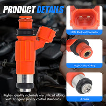 将图片加载到图库查看器，Sorghum CDH210 Fuel Injectors Set of 4 Fit for Yamaha Outboard 115HP 2000-2015 Mitsubishi Galant Eclipse Mirage Chevrolet Tracker Chrysler Sebring Dodge Stratus