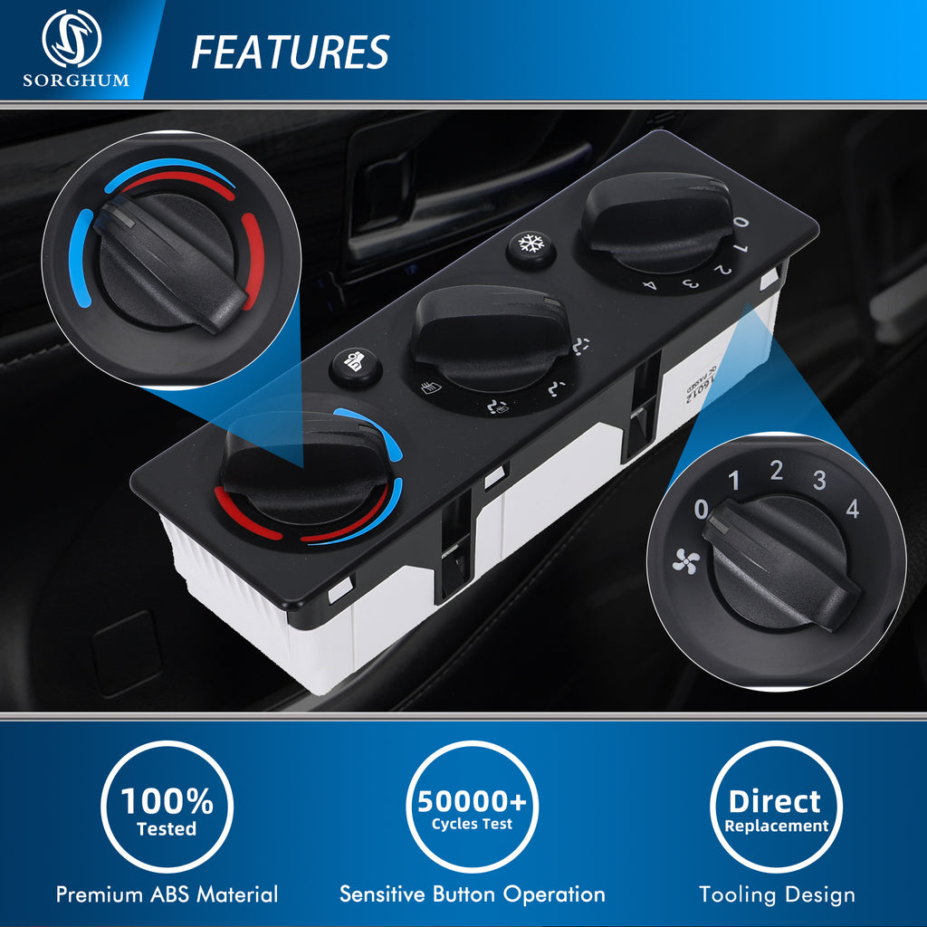 Sorghum Q21-6012 Air Conditioning Panel Control Switch Fit for Peterbilt 357 378 379 385 386 365 367 388 389 384 325 330 335 337